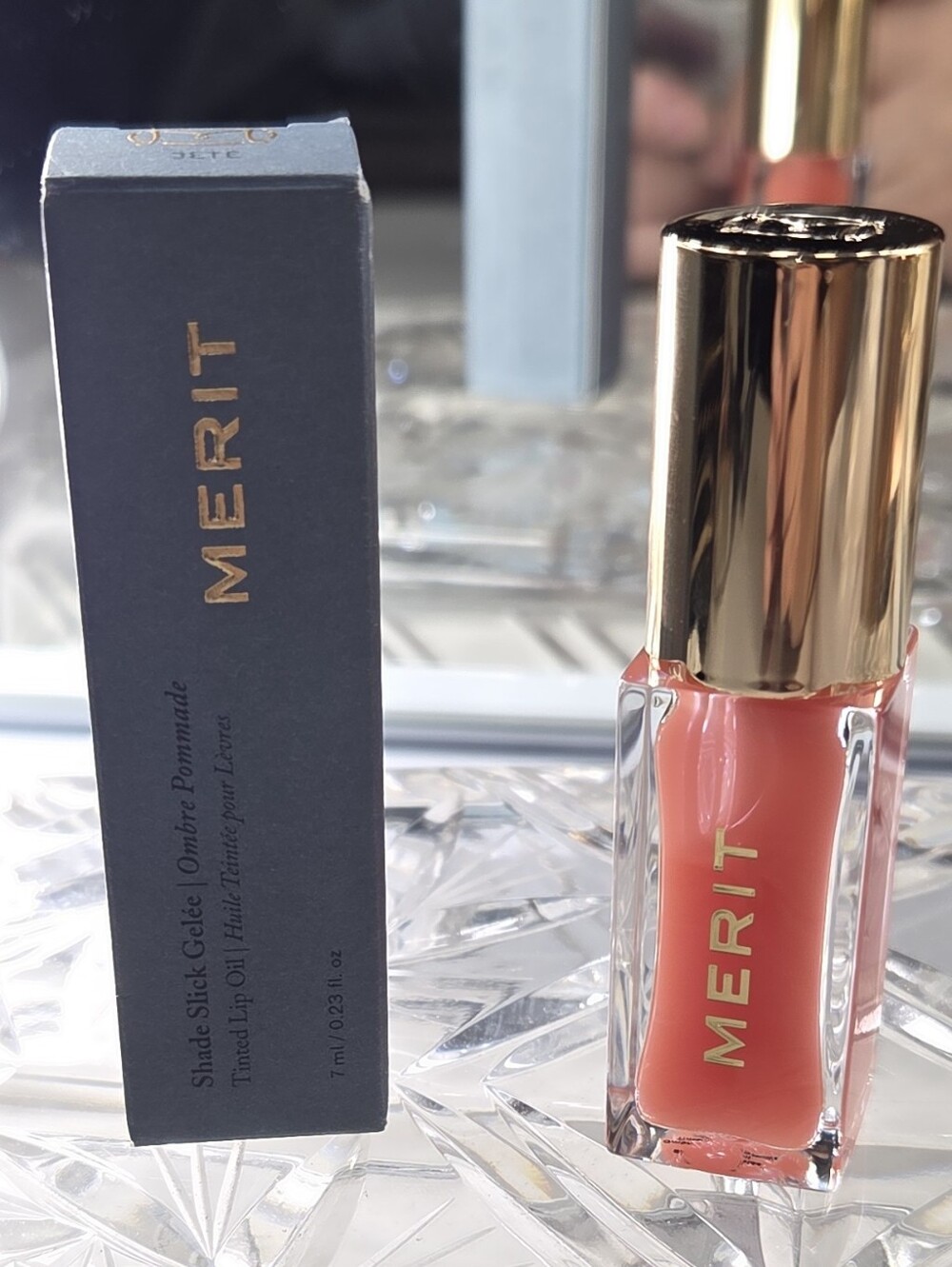 MERIT Shade Slick Gelée Tinted Lip Oil Jeté 7ml With Box